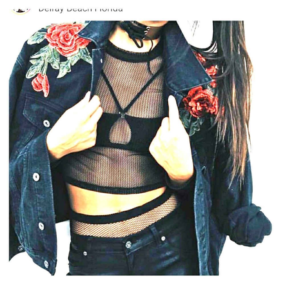 Black denim jacket